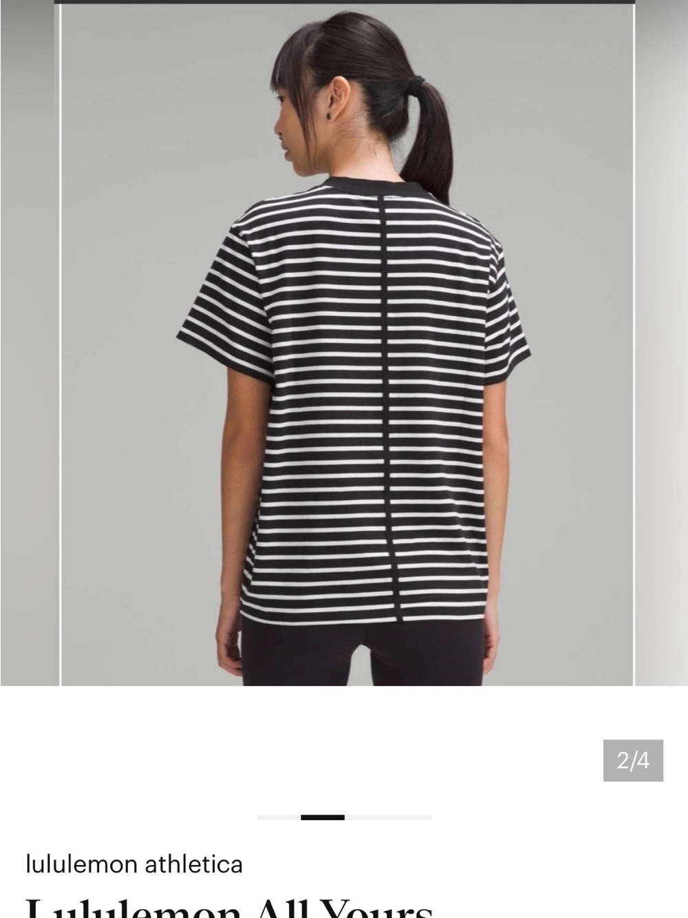 lululemon athletica All yours short sleeve tee Striped Short Sleeve Tee